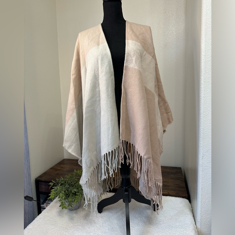 Soia & Kyo Colorblock open poncho